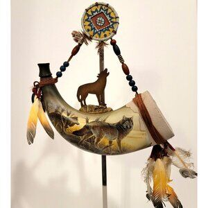 2004 SPIRIT OF THE HUNTER 1ST ISSUE SACRED GUARDIANS WOLVES BRADFORD EXC #A3787